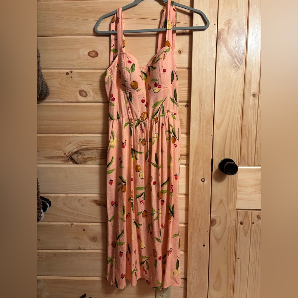 Pink mid length dress